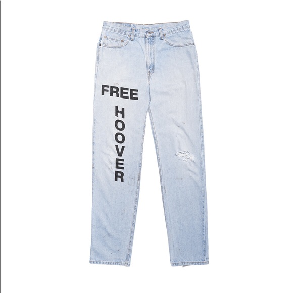 FREE HOOVER VINTAGE REPURPOSED LEVI’S JEANS - Picture 1 of 6